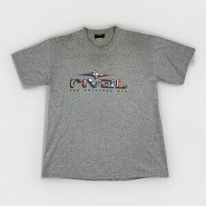 VTG Hockey Rival the Original Six NHL Ice Hockey teams Grey Shirt Men Sz M Read